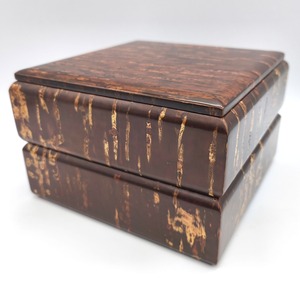 樺細工・桜皮・二段重箱・天然木・No.250917-15・梱包サイズ60