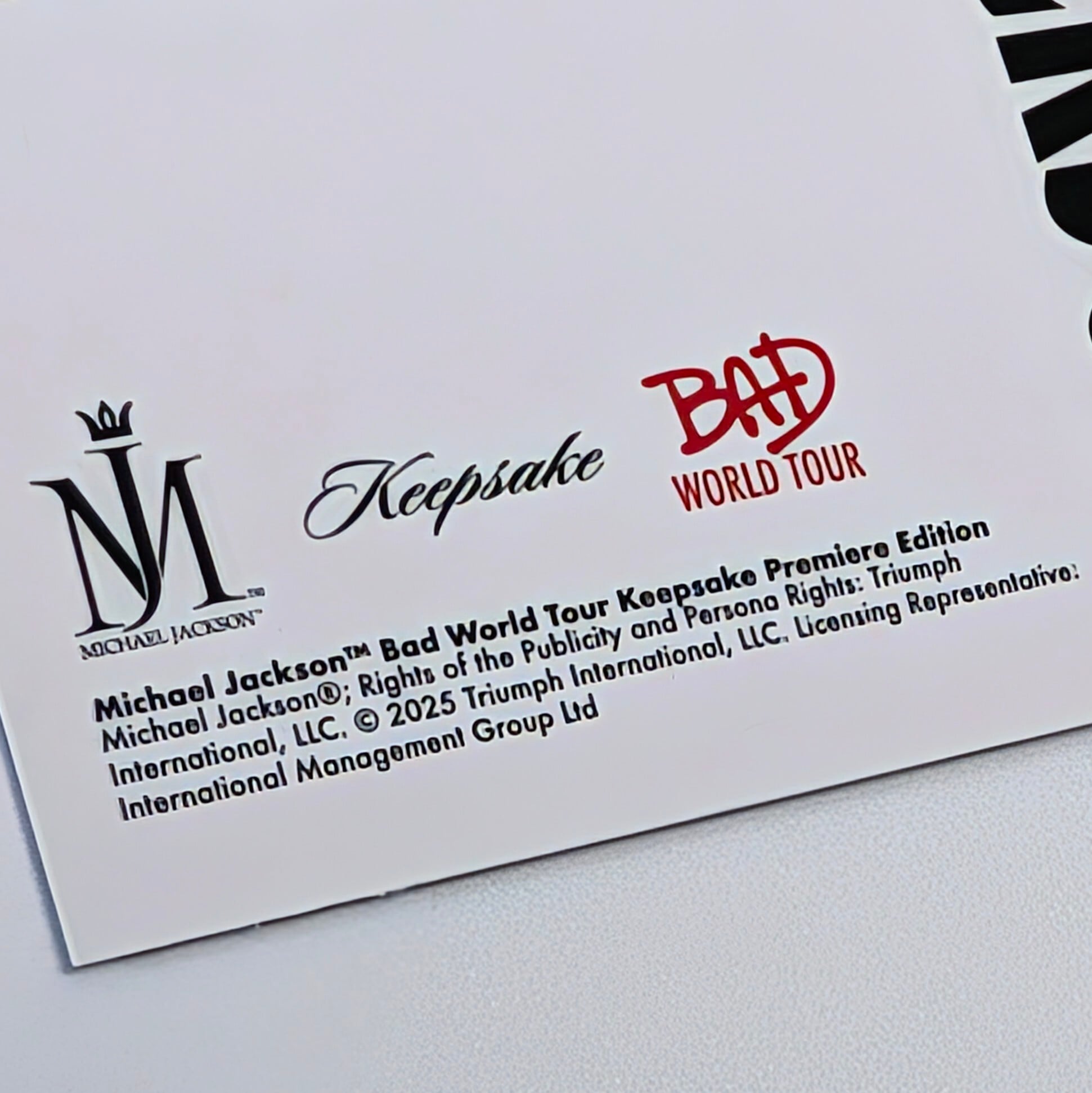 ⚡️SUPER LIMITED⚡️送料無料！【 Michael Jackson   ( マイケルジャクソン ) 】MICHAEL JACKSON Bad World Tour Keepsake Premiere Edition （1パック=4カード入）/ トレーディングカード / トレカ〚アメリカン雑貨 アメトイ〛