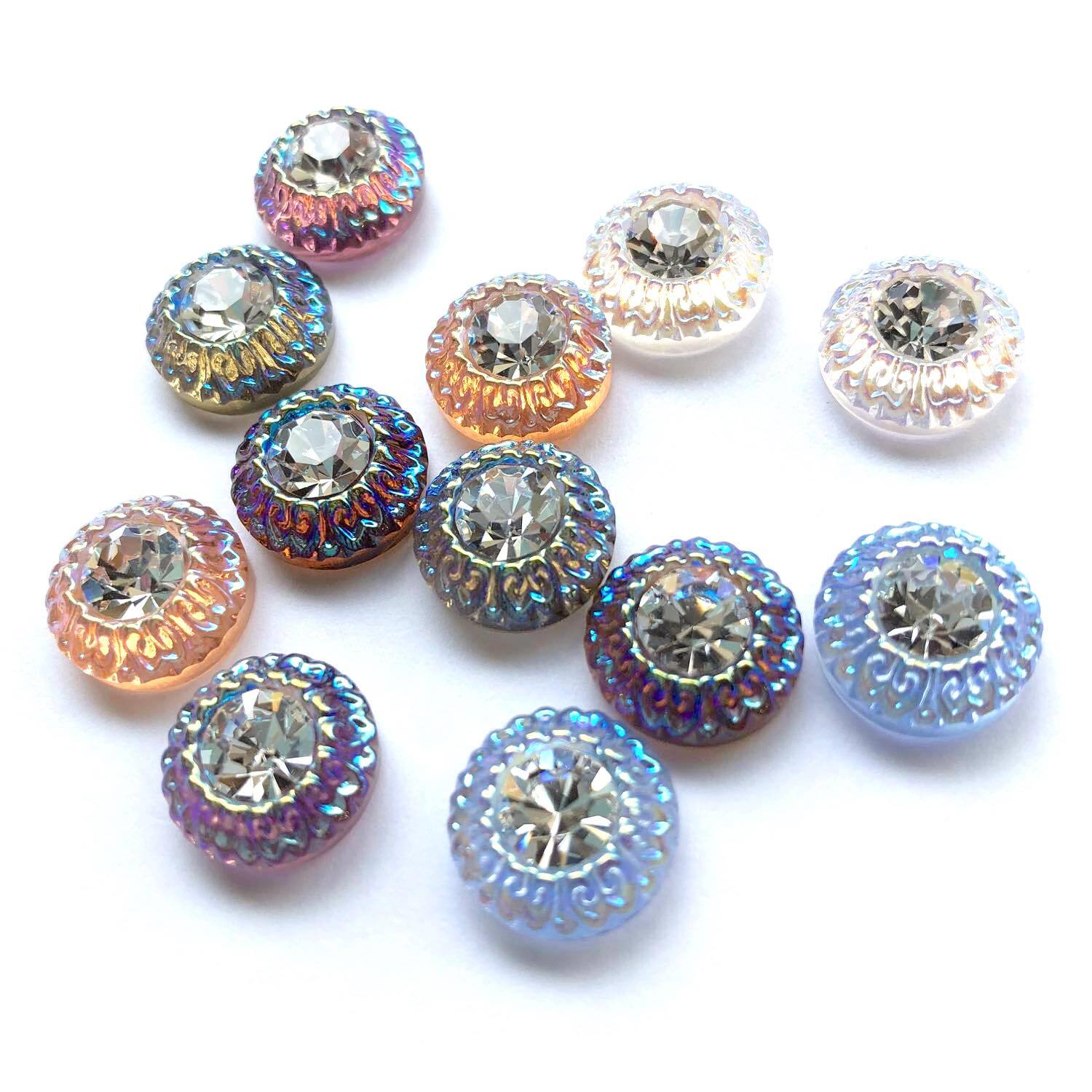 再入荷〉キラキラビジューのチェコガラスカボションS（12mm） | Dua