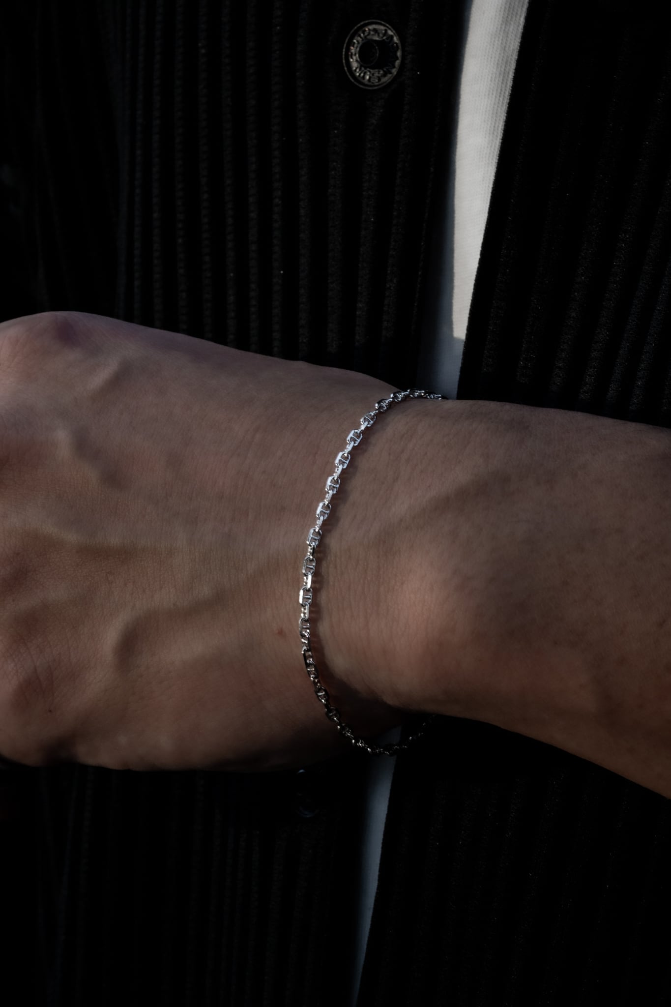 Anchor Skin Bracelet】 / SILVER | Legamen's jewelry