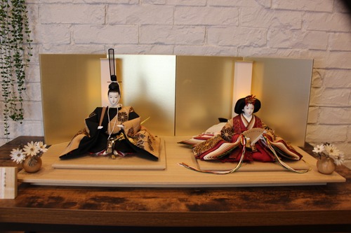 雛人形 Subvention/叶える　清水久遊　正絹「留袖」キャラメル菊金駒衣装.共柄Viore　限定一点物viora