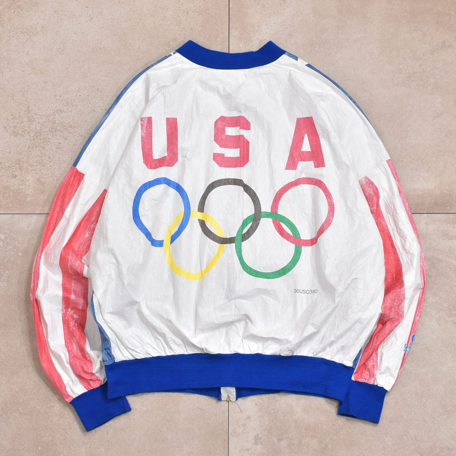 90s USA Olympic full pattern TYVEK jkt | 古着屋 grin days memory