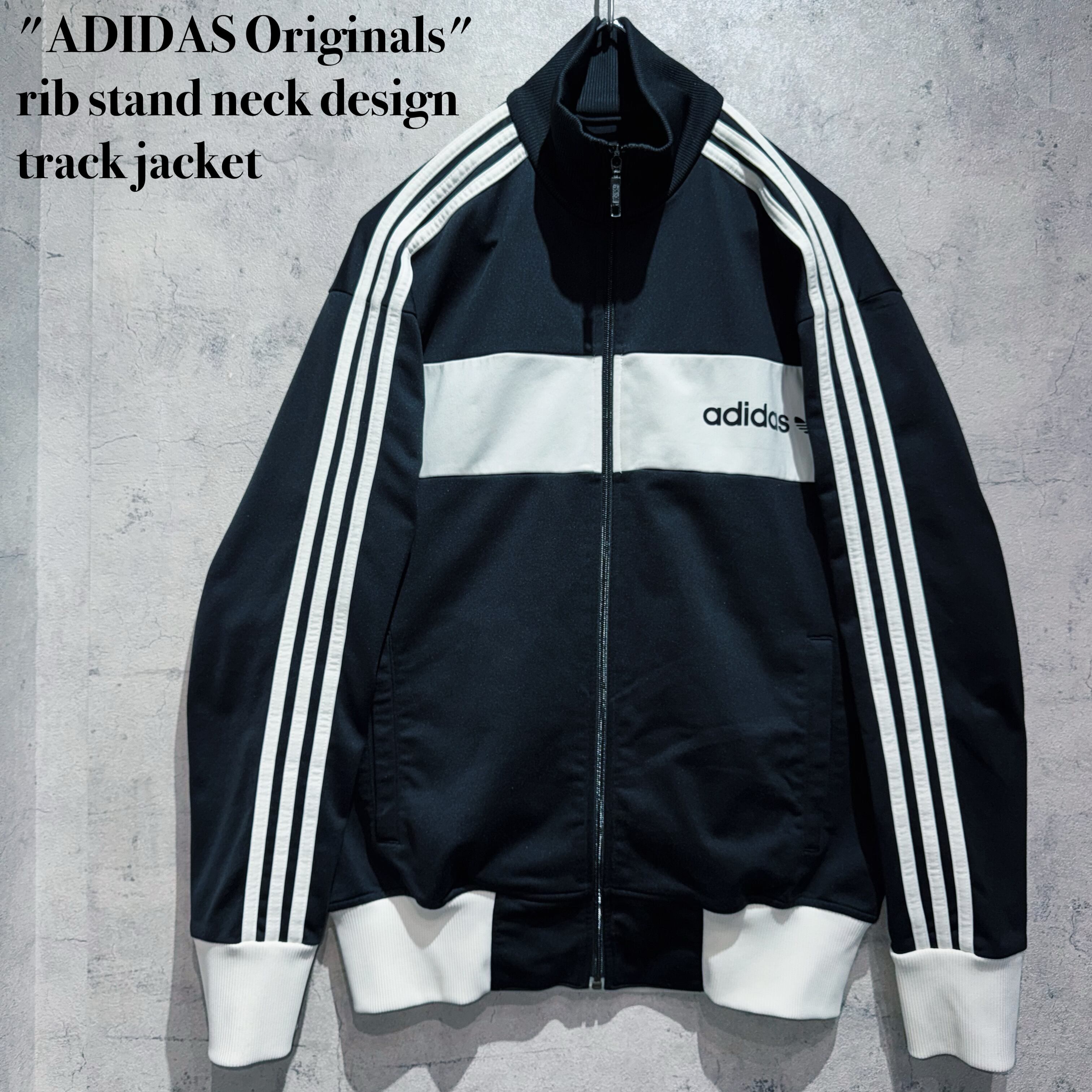 "ADIDAS Originals"rib stand neck design track jacket
