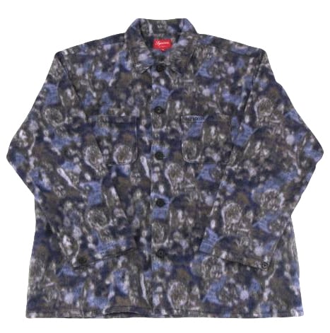 SUPREME 21AW PAISLEY FLEECE SHIRT PURPLE