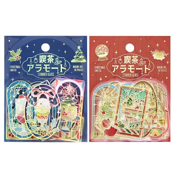 クリアシール 箔押し 2025年クリスマス限定 喫茶アラモード・ステンド