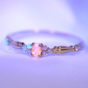 アウイナイト ドイツ産 リング 0.08ct D0.06ct k18