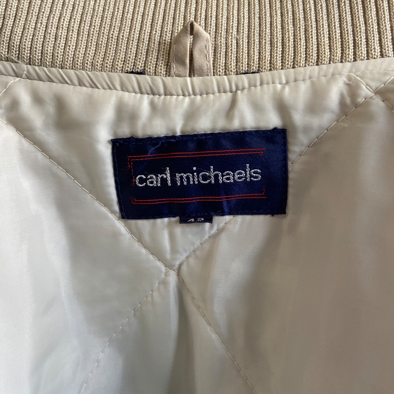80年代 carl michaels カップショルダー ブルゾン 中綿入り ダービー 