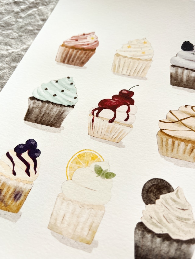 オリジナルイラストポスター | Cupcake | カップケーキ