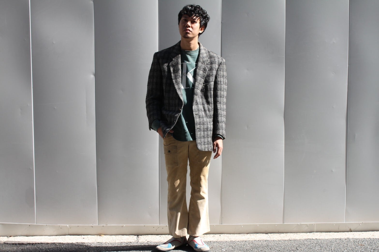 90s HUGO BOSS Wool Tweed Tailored Jacket WEST GERMANY製