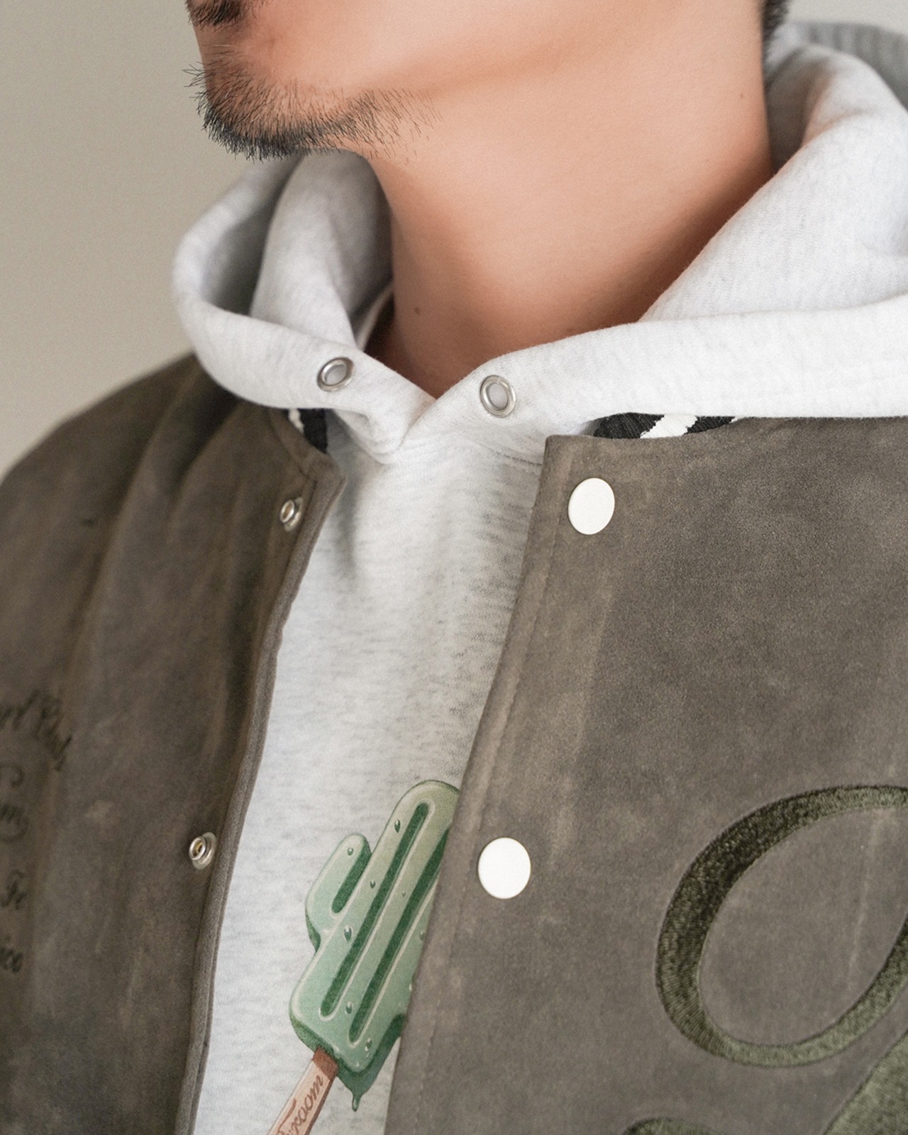 【#Re:room】DESERT CLUB SUEDE STADIUM JACKET［REJ138］
