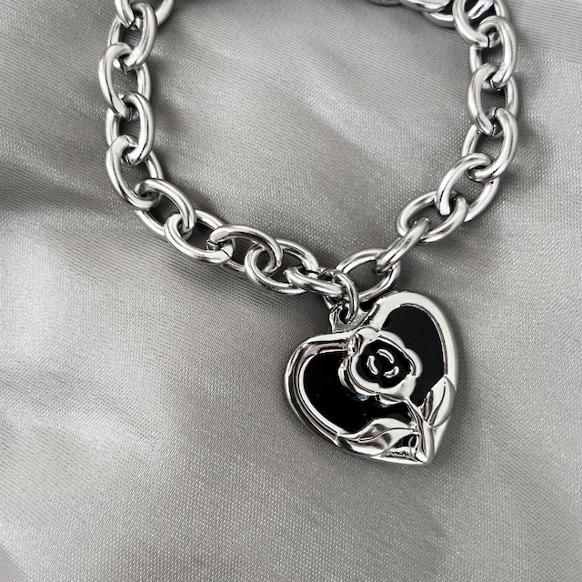 304 stainless rose charm bracelet
