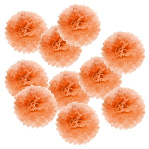 【特価処分】PATIKIL 10個 ペーパーポンポン 10cm ペーパーフラワー 紙花 ティッシュポンポンフラワー 飾り付け パーティーグッズ 紙ポンポン 誕生日 結婚式 卒業式 文化祭 入学祝い お祭り 装飾用 オレンジ