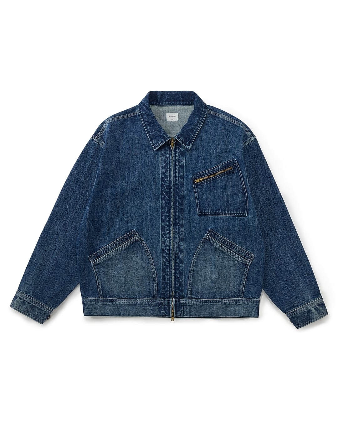 Zip-up Drop Shoulder Denim Jacket x00854 | XPOSE