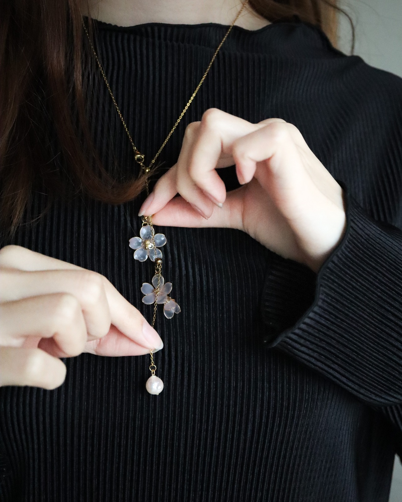 ” 流れる（sakura）ネックレス”