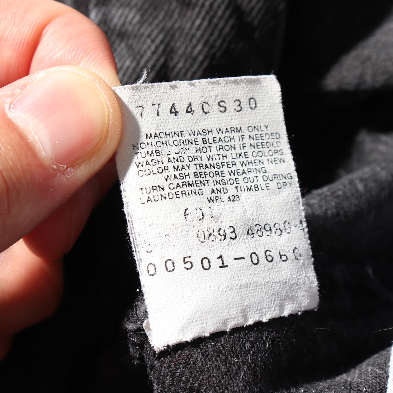 美品 32×32 Levi’s 501 USA 93年 サルファーブラック デニムパンツ リーバイス