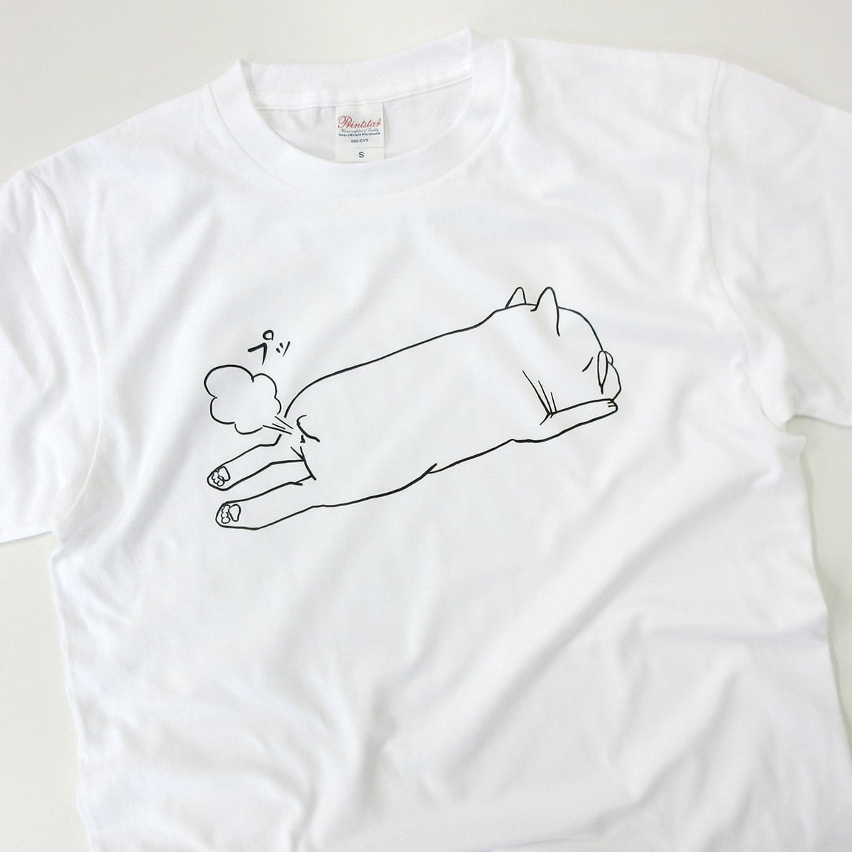 フレブル おならプー Tシャツ dog32 イラスト 犬 フレンチブルドッグ