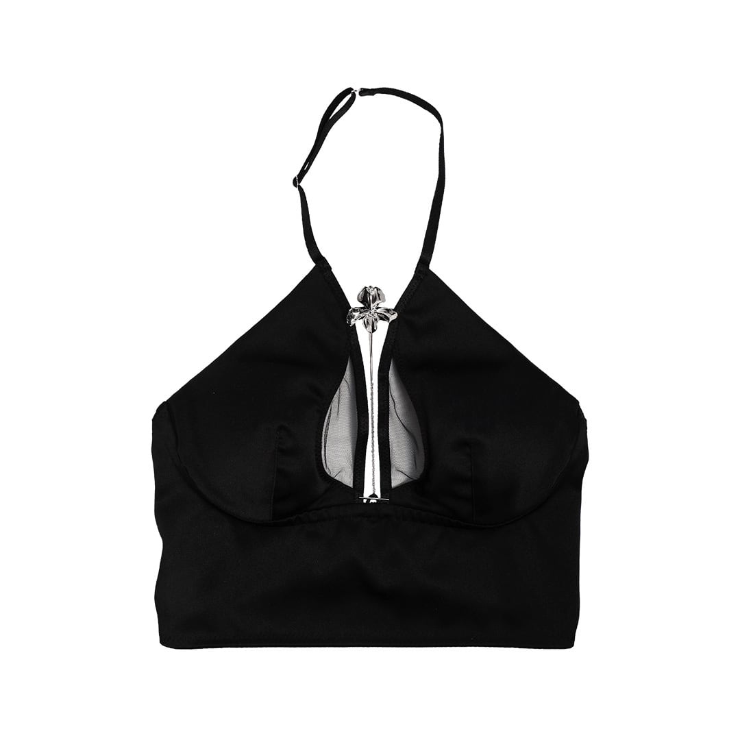 SOMEICA×IKEDAHIKARI. NUDE VASE BRALETTE -black-