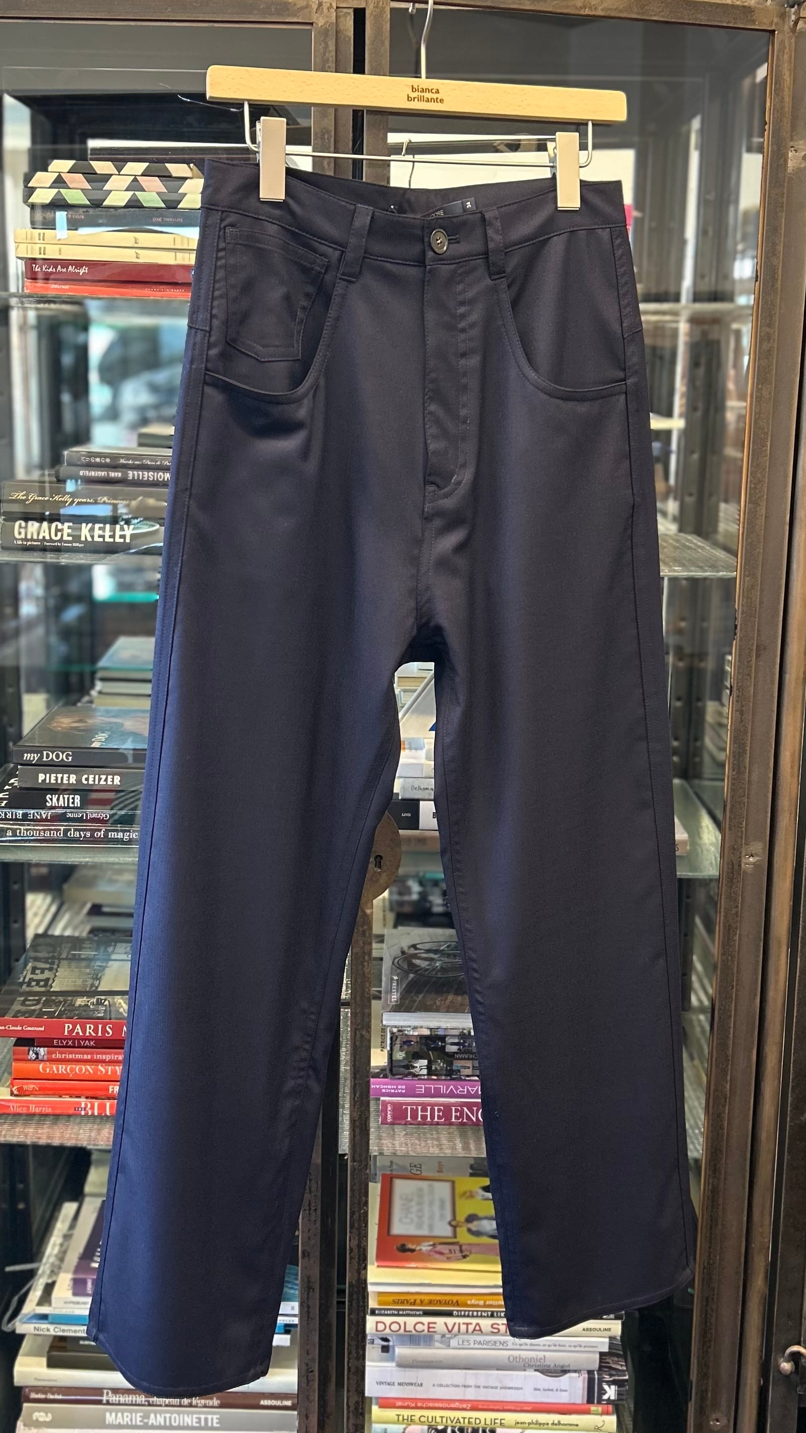 SOFIE D'HOORE -PHILL- low crotch chino trouser :MIDNIGHT,