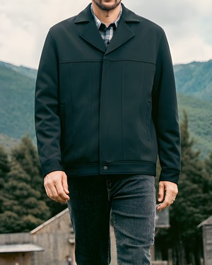 比翼仕立て フロントジップジャケット 3色 E0101