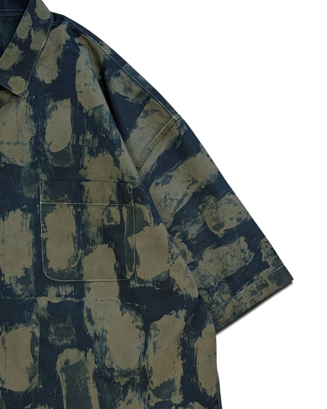 1着限定販売 / 最短即日発送】ろうけつ藍染めブロード ルーズフィット