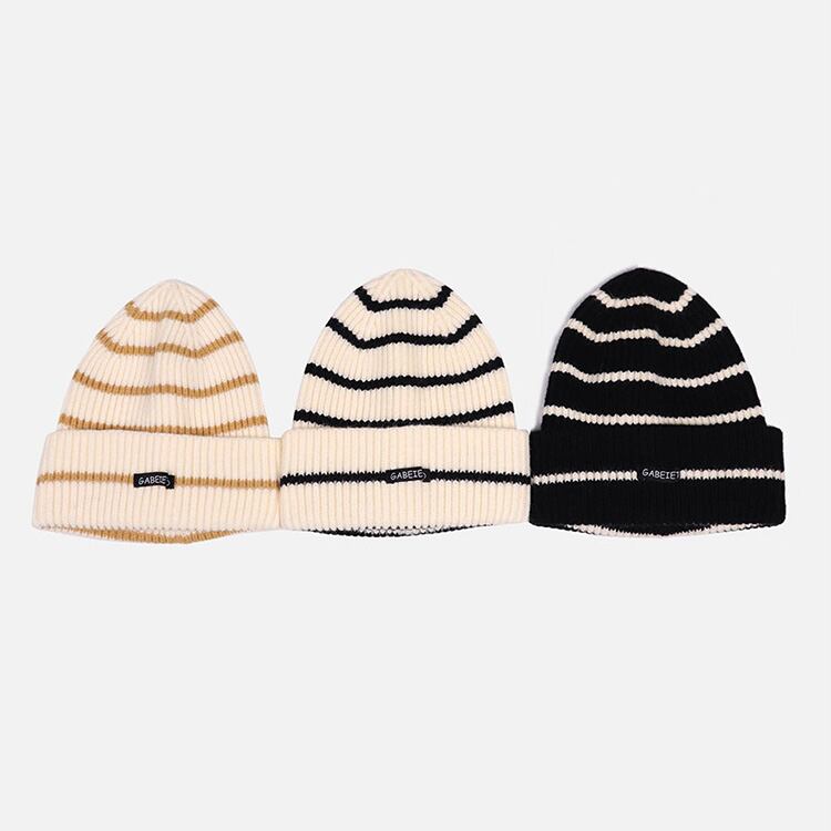 ★PINSTRIPED WOOL KNIT HAT　　　25190