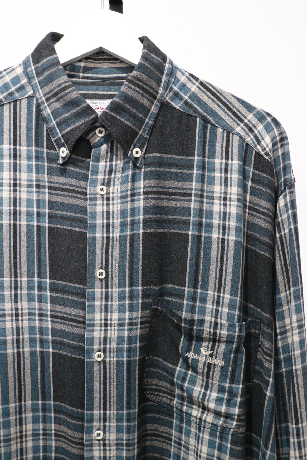 ARMANI JEANS rayon check shirt | Cary