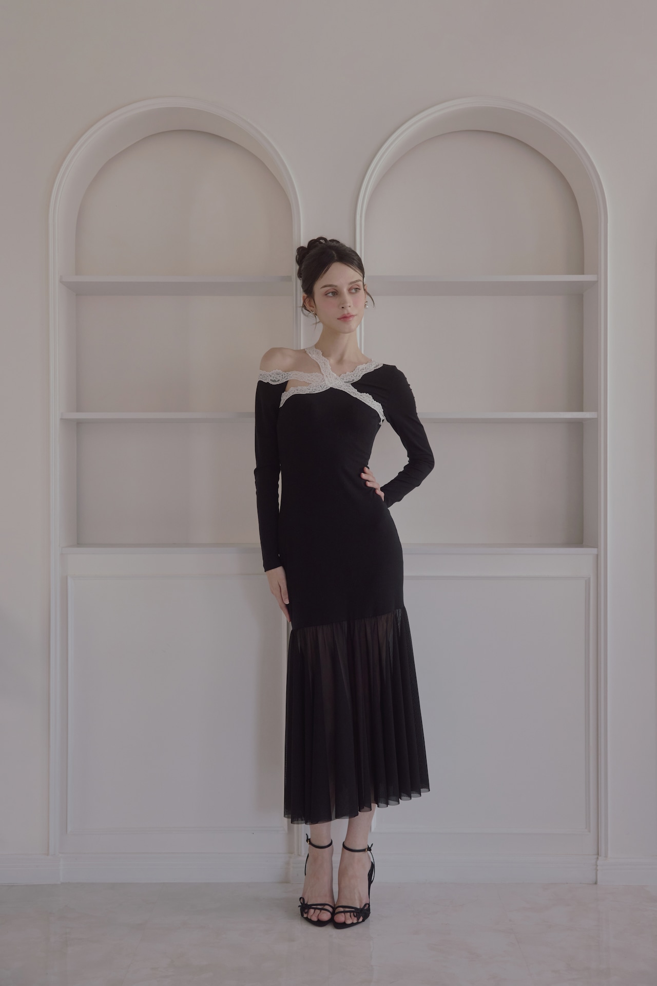 Asymmetrical long dress
