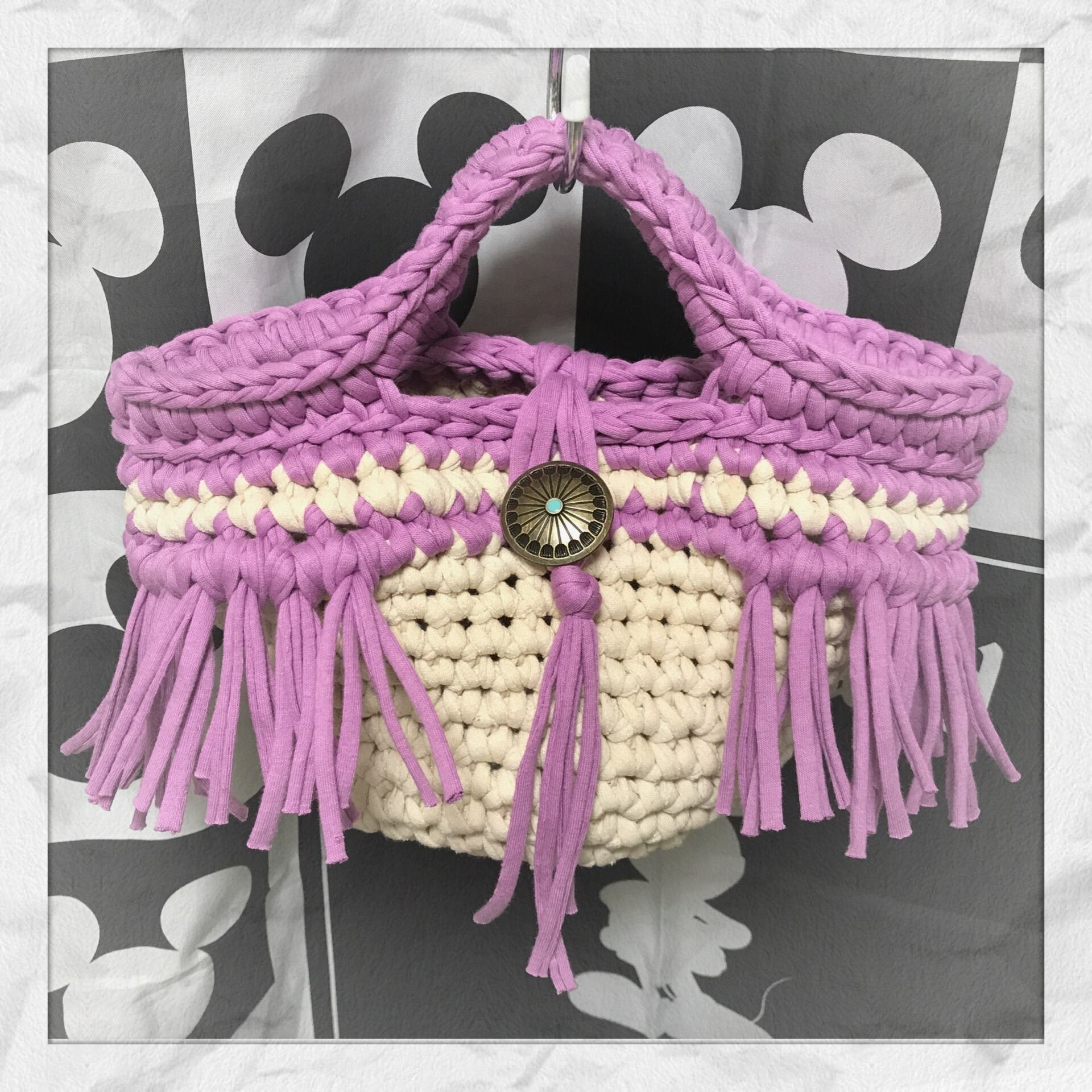 バスケット風 ズパゲッティ手編みマルシェ Michellet