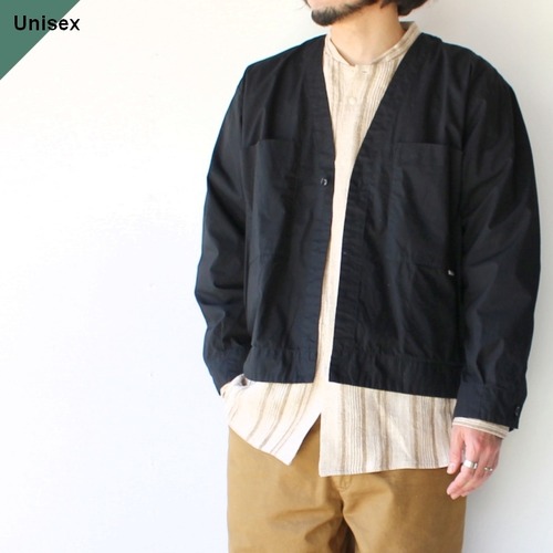 amne コットン馬布ノーカラーブルゾン Horse Cloth Clerk Blouson　（Black）