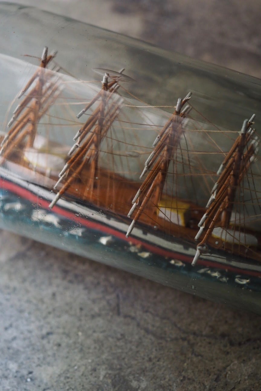 帆船　アンティーク ボトルシップ フランスの帆船-antique bottle ship | アンティーク