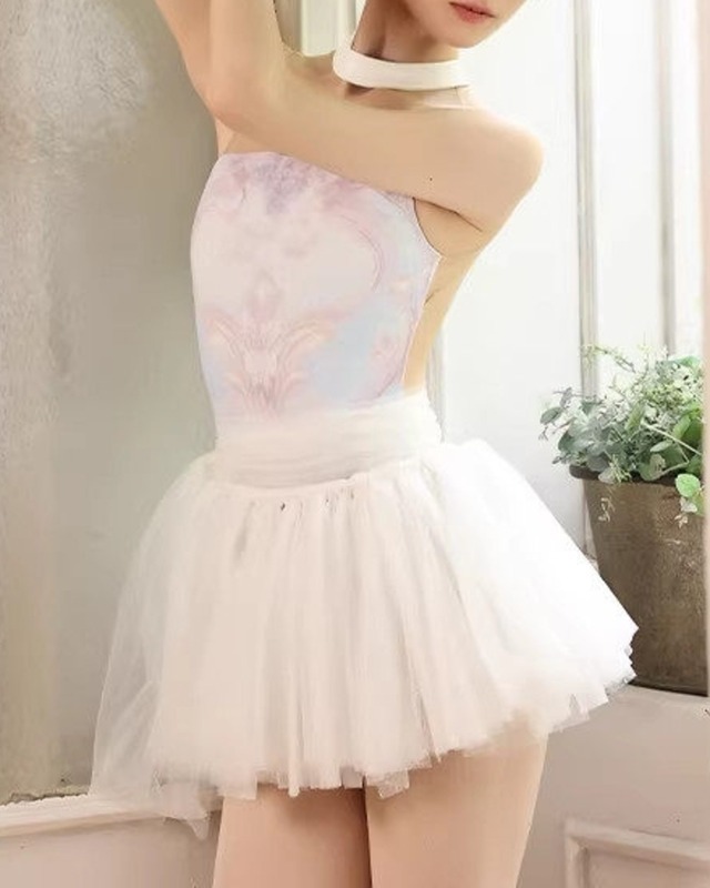 【danzbaby】Back-Open Marble Leotard P0148