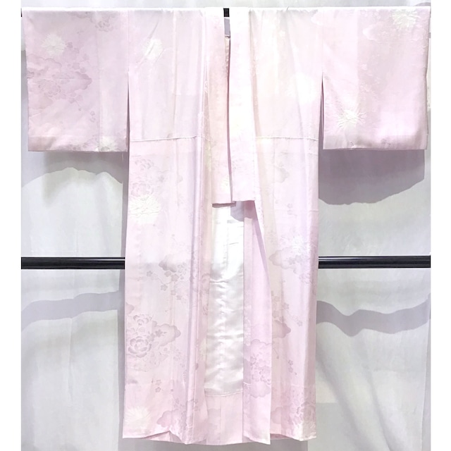 着物・襦袢・花・うすピンク地・No.200701-2039・梱包サイズ60