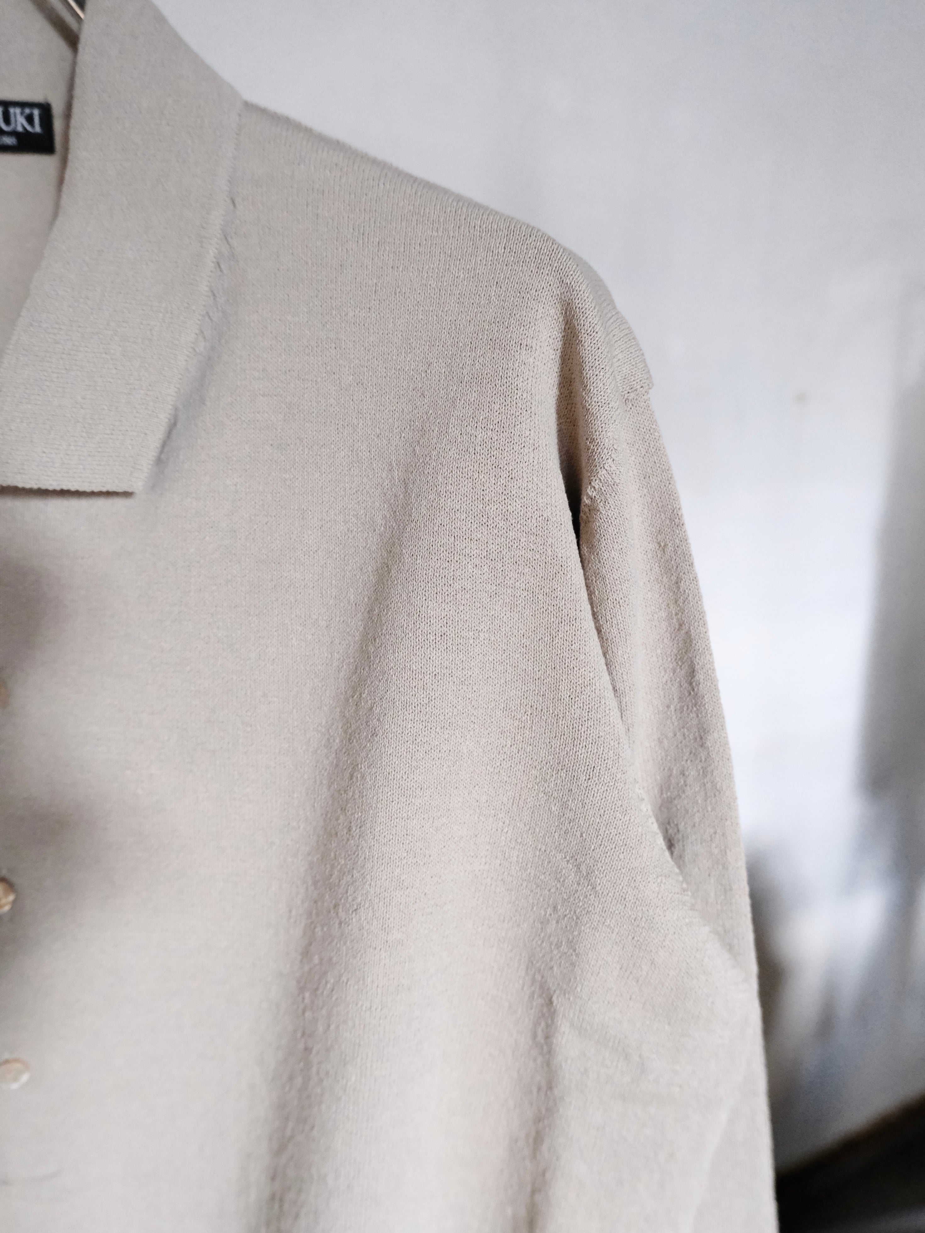 SOSHIOTSUKI】 DRAPED PLACKET POLO SHIRT | THE OUR