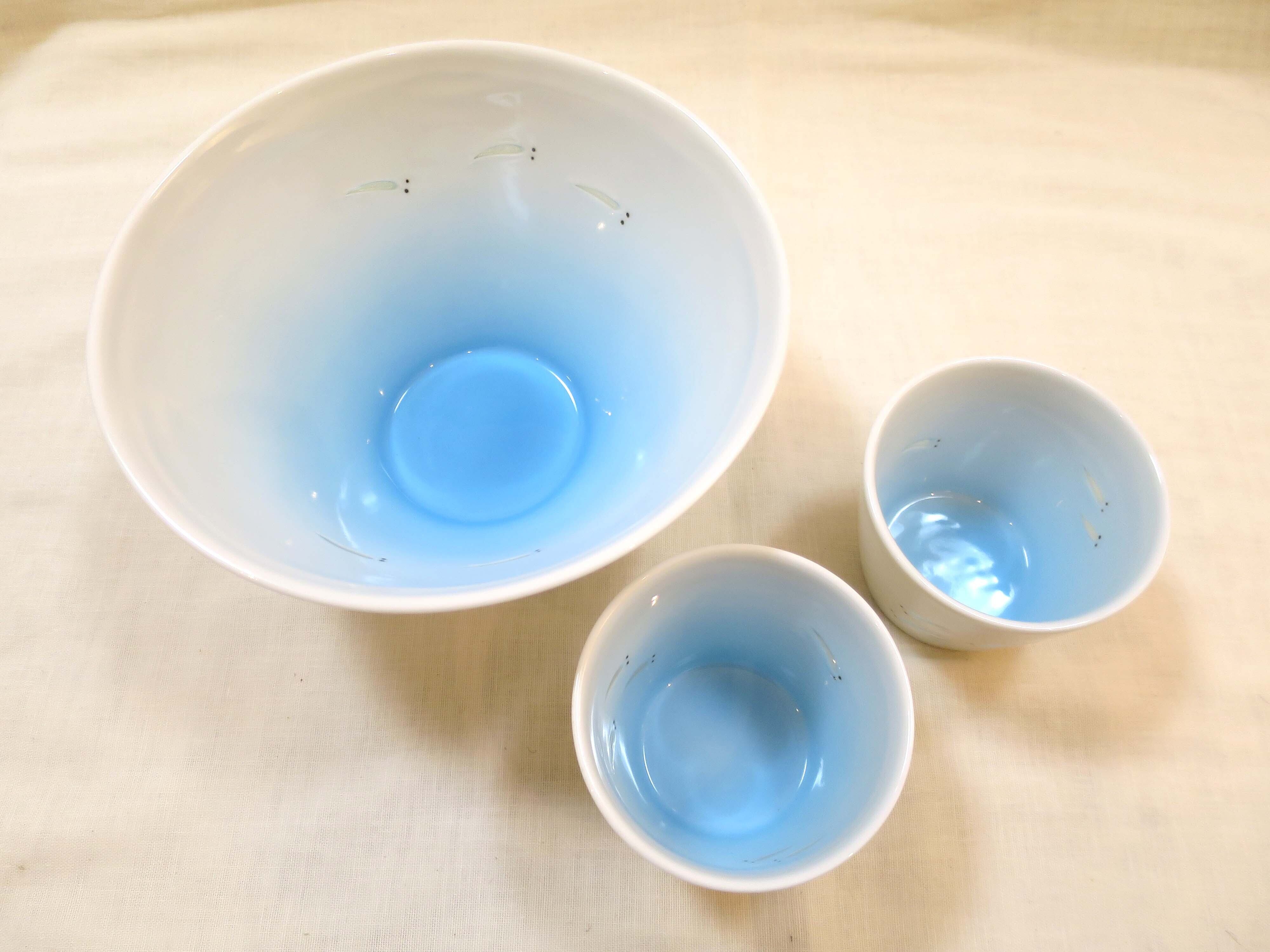 ホタルメダカ 蕎麦猪口 | 堀江陶器