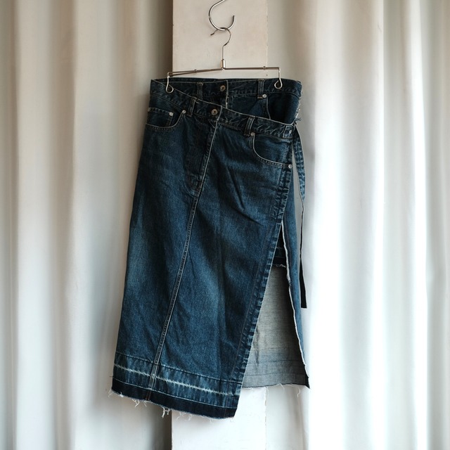 sacai 22AW DENIM DOCKING SKIRT