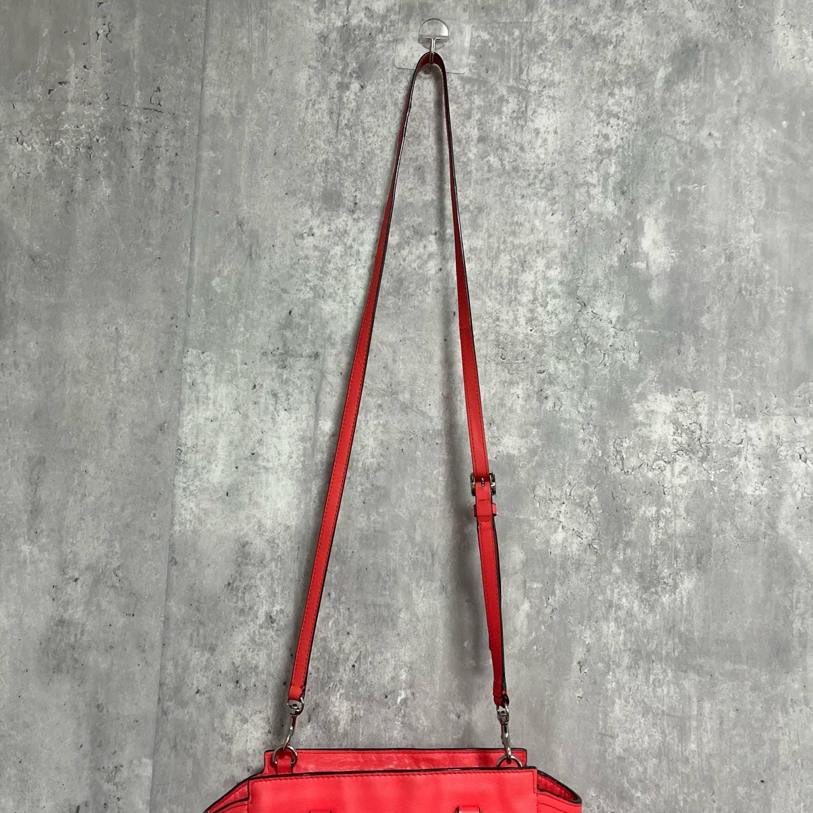 COACH】コーチ 無地ハンドバッグ レザー 2WAYショルダーバッグ レザー