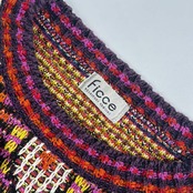 90s シルク混 FICCE フィッチェ ヨシユキコニシ 総柄 派手柄 ニット セーター /マルチカラー系 メンズ ドン小西 ビンテージ