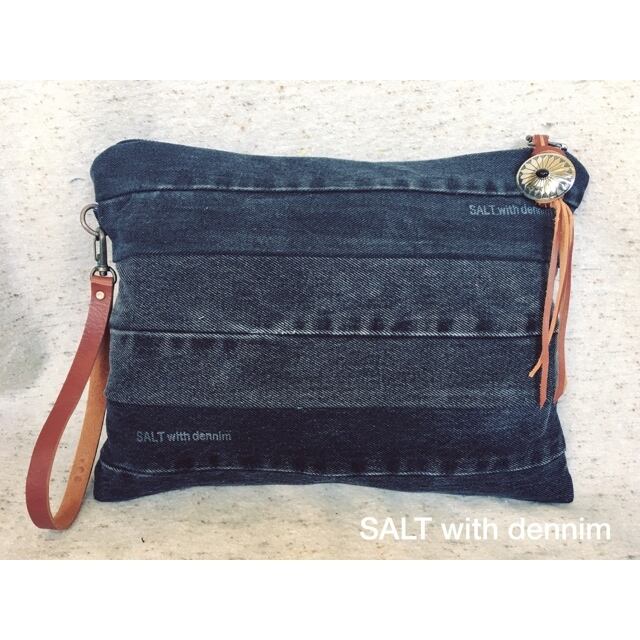 BlackDenimボーダークラッチ No.7970