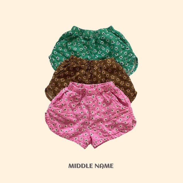 【取寄】middle name｜vintage flower print pants｜ヴィンテージ小花プリントパンツ｜S-JM｜kids&jr｜26 summer