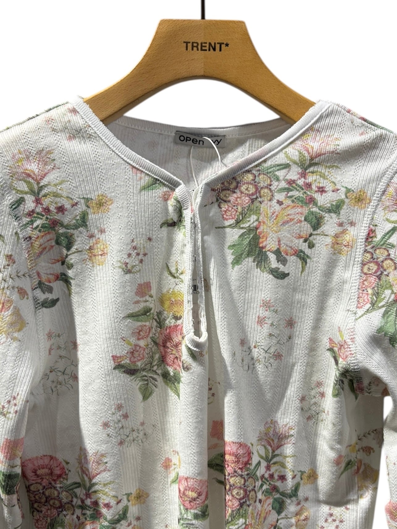 26SS】OPEN YY オープン ワイワイ / FLORAL HOOK HENLEY LONG SLEEVE