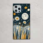 受注生産 iPhoneケース 月と星の草原星図｜夜空モチーフ STAR029A