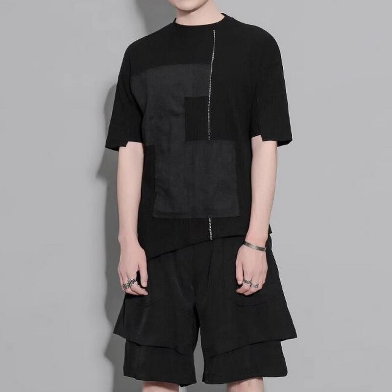 パッチスティッチ半袖Tシャツ シャツ 10027