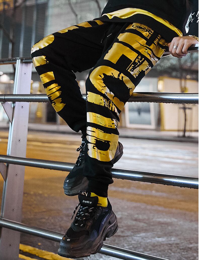 全1色 スウェットパンツ プリント カジュアル ストリート