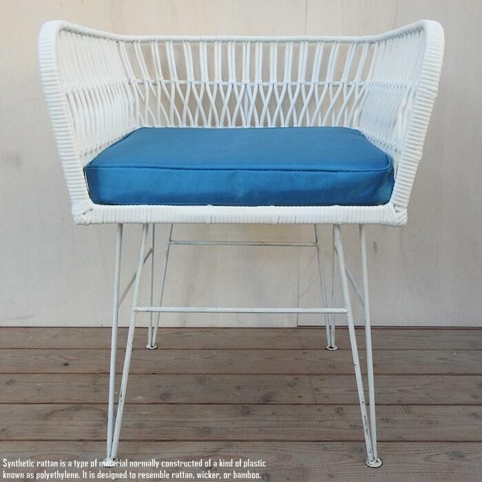 シンセティックラタン テラスチェア クッション付き 簡易防水 人工
