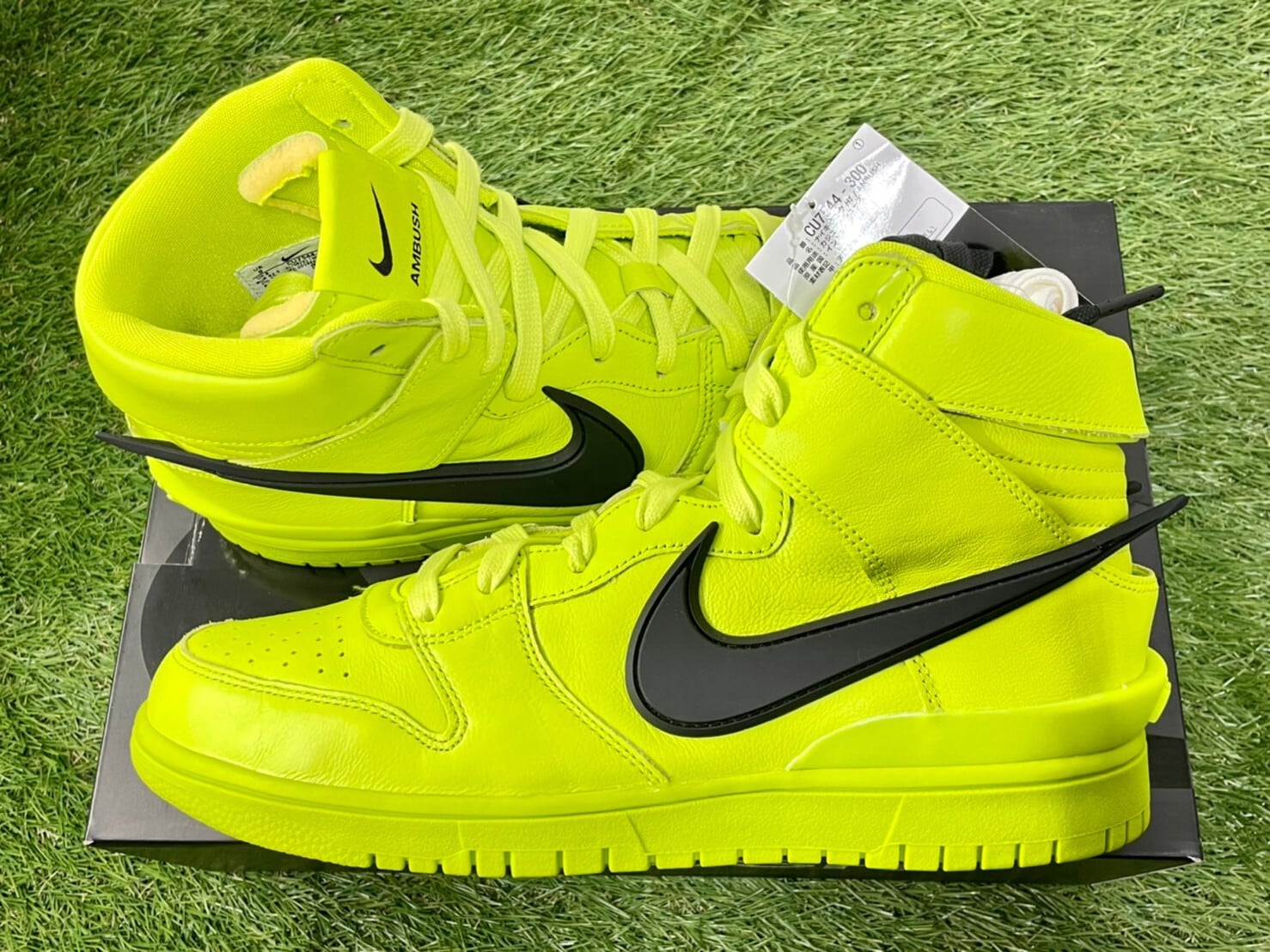 NIKE × AMBUSH DUNK HIGH FLASH LIME CU7544-300 27cm 51891 | BRAND