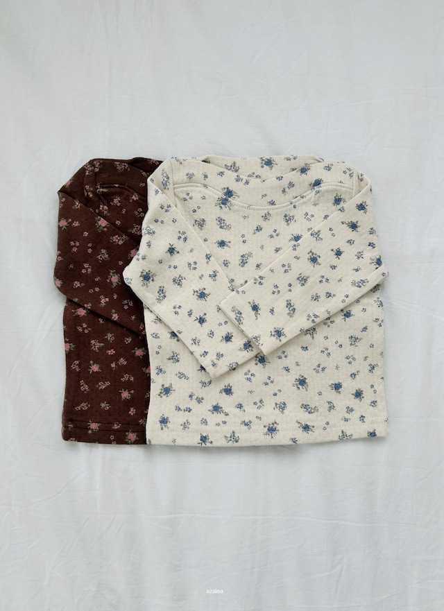 【取寄】azalea|floral boat neck tee|フローラルボートネックT|S-JS|kids&jr|26 autumn