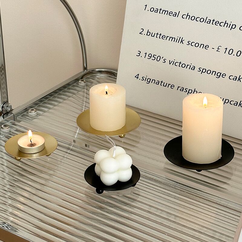 CANDLE】レトロな鉄のキャンドルスタンド・トレー2WAY セット