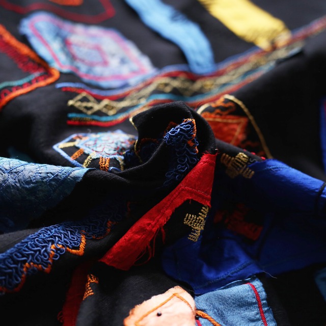 multi patchwork design l/s jacket