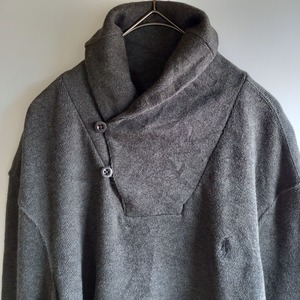 ポロバイラルフローレン　ショールカラー　スウェットトレーナー　グレー　S