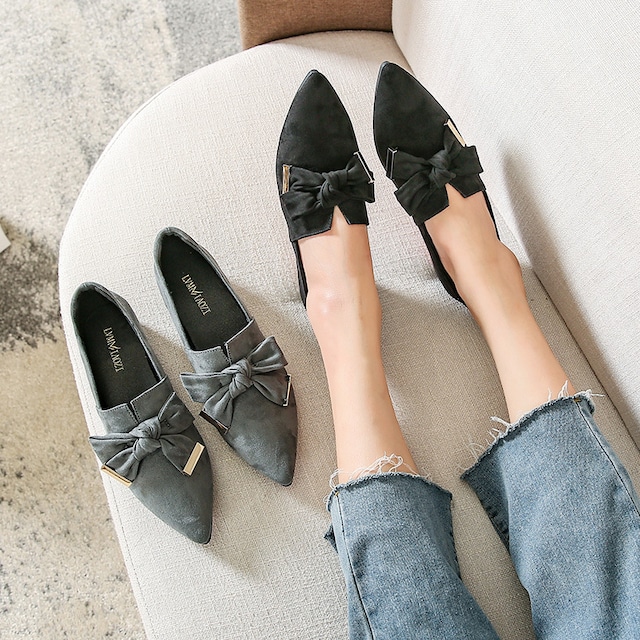 POINTED RIBBON SHOES　22.0-26.5㎝